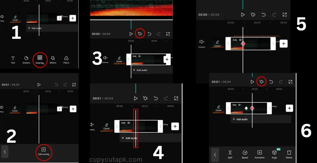 Steps to use keyframe in Capcut on Mobile